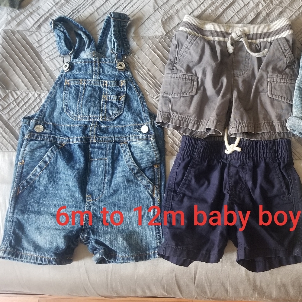 6m to 12m old baby boy shorts set of 5